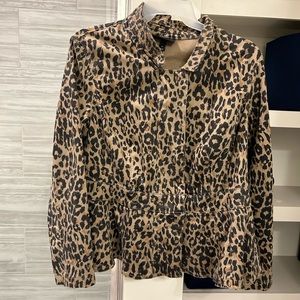Leopard print flair jacket
